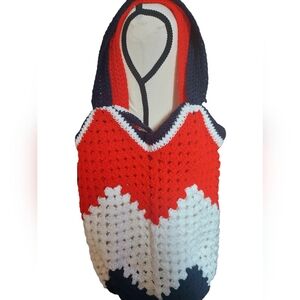 Handmade Patriotic Crochet tote bag